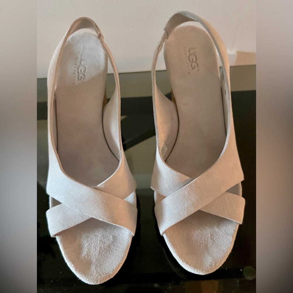 UGG wedges Sandals, Light Gray color, size 40(9.5)